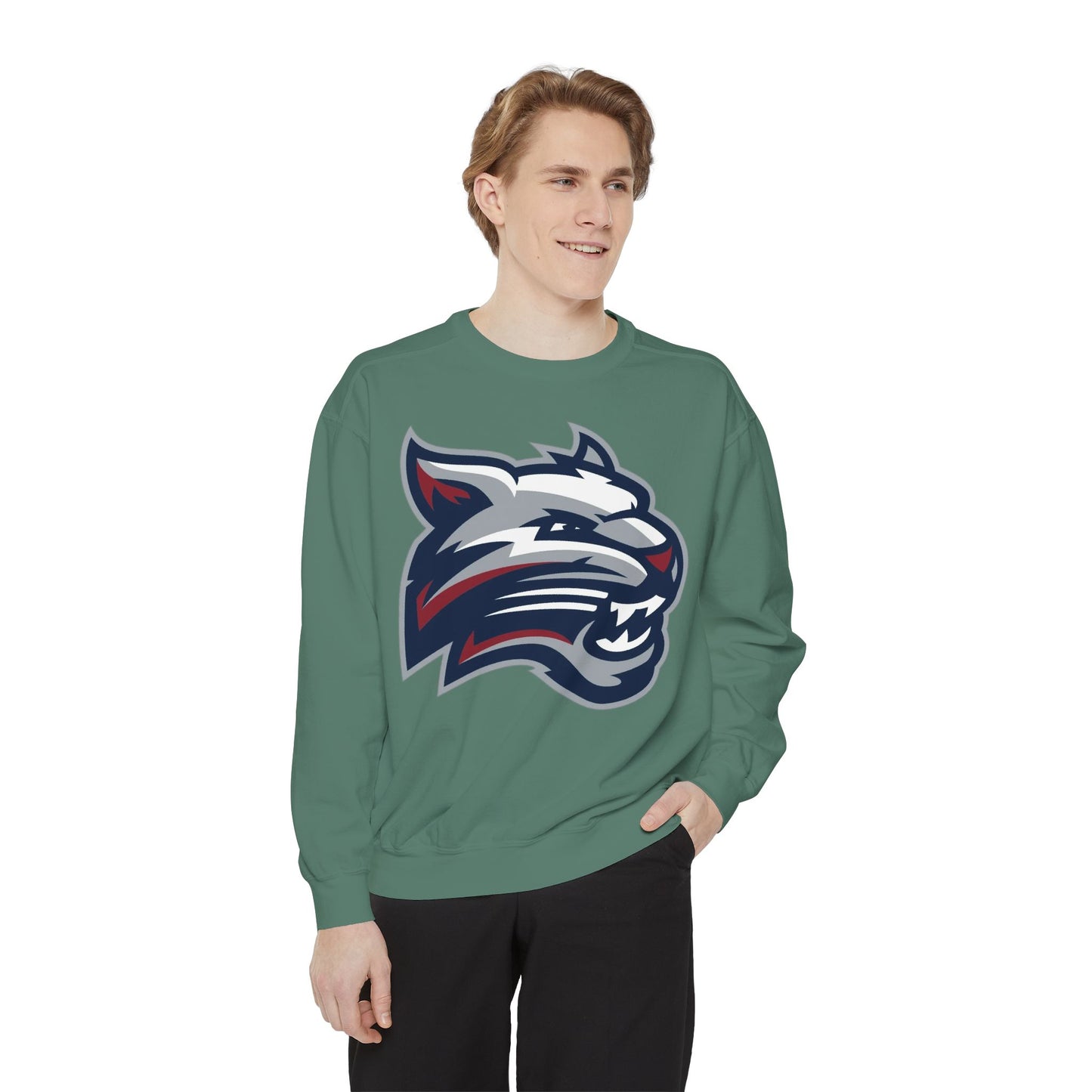 Bobcat Logo Sweatshirt — Retro Distressed Crewneck