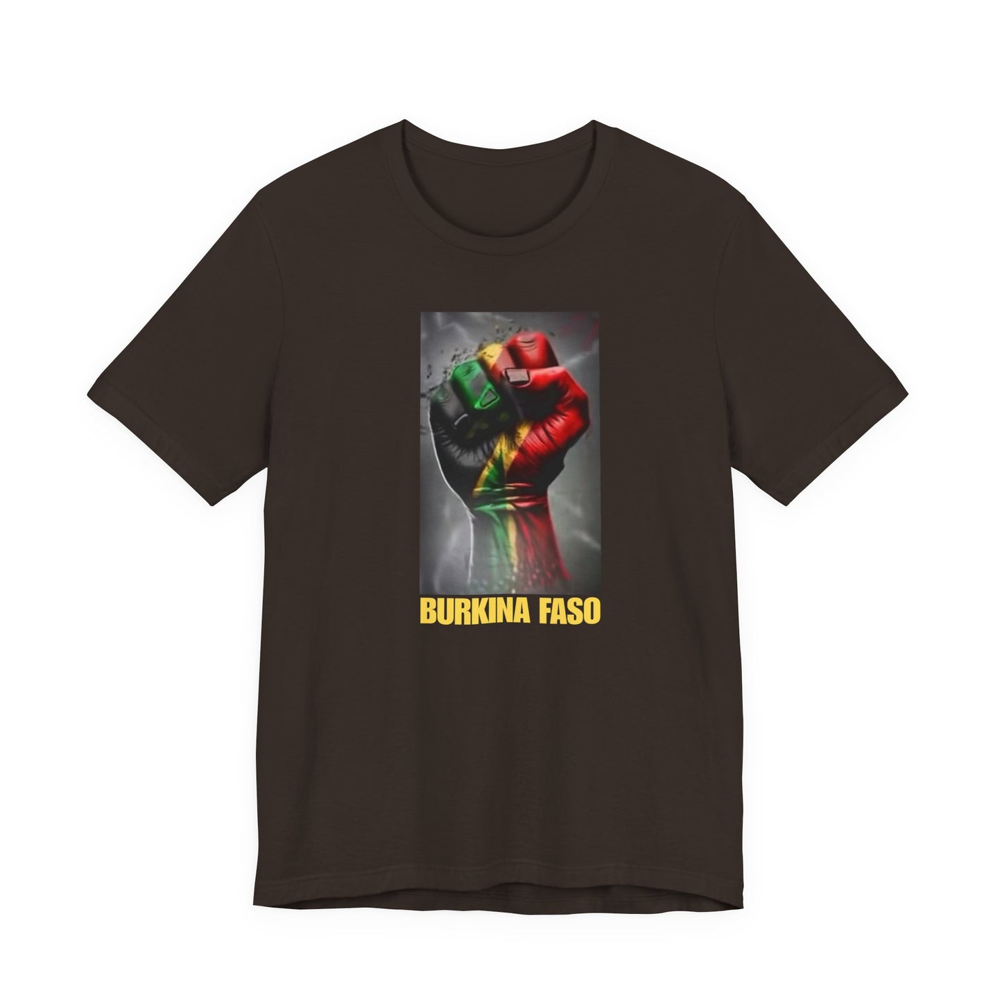 AfriBurkina Faso Flag Fist T-Shirt — Patriotic Map Back Tee