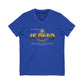 V-Neck Tee — 'Faith without Work is Dead' Vintage Sun Graphic