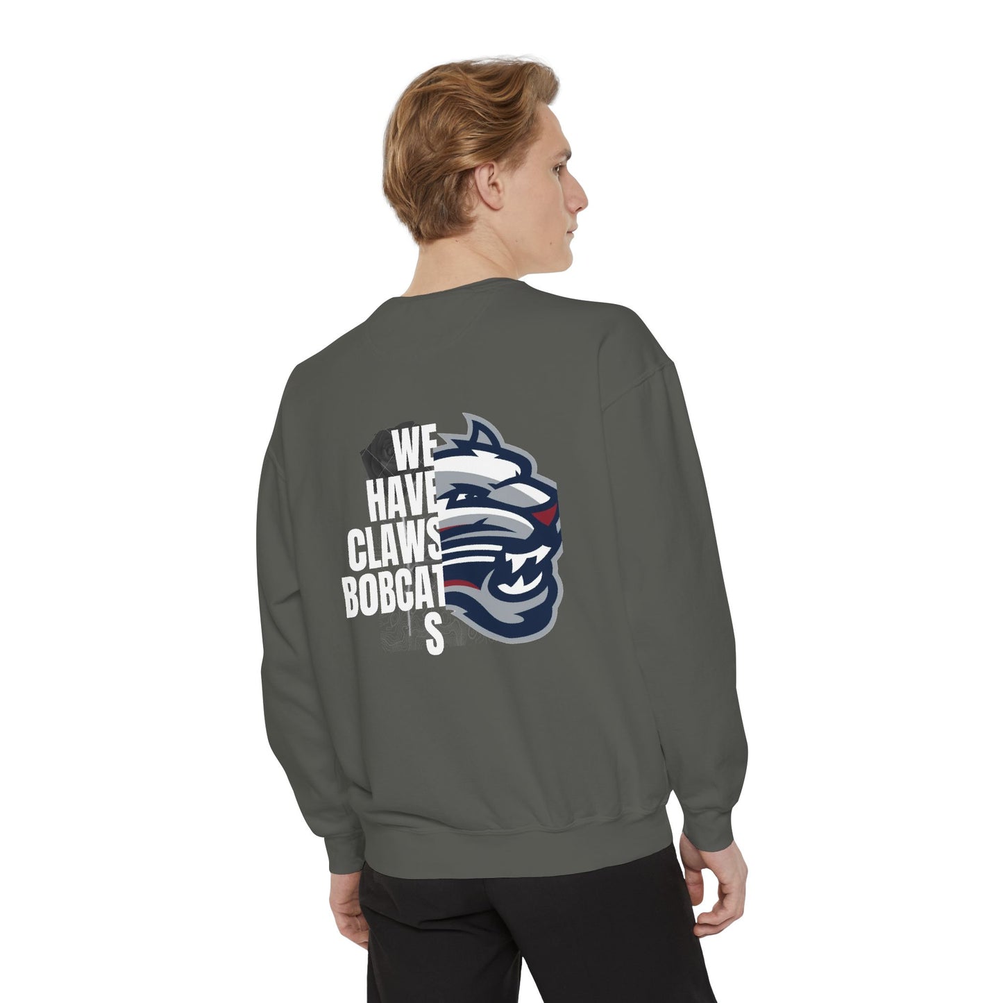 Bobcat Logo Sweatshirt — Retro Distressed Crewneck