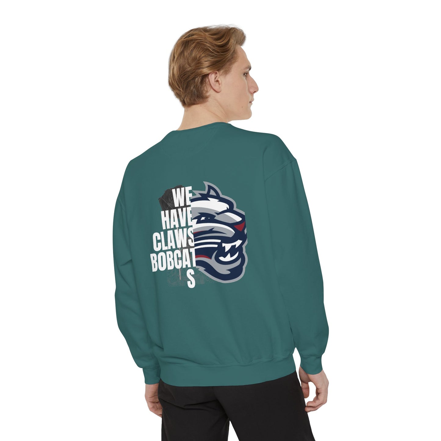 Bobcat Logo Sweatshirt — Retro Distressed Crewneck