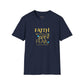 Faith Over Fear T-Shirt — Inspirational Christian Tee with Soft Script & Heart Accents