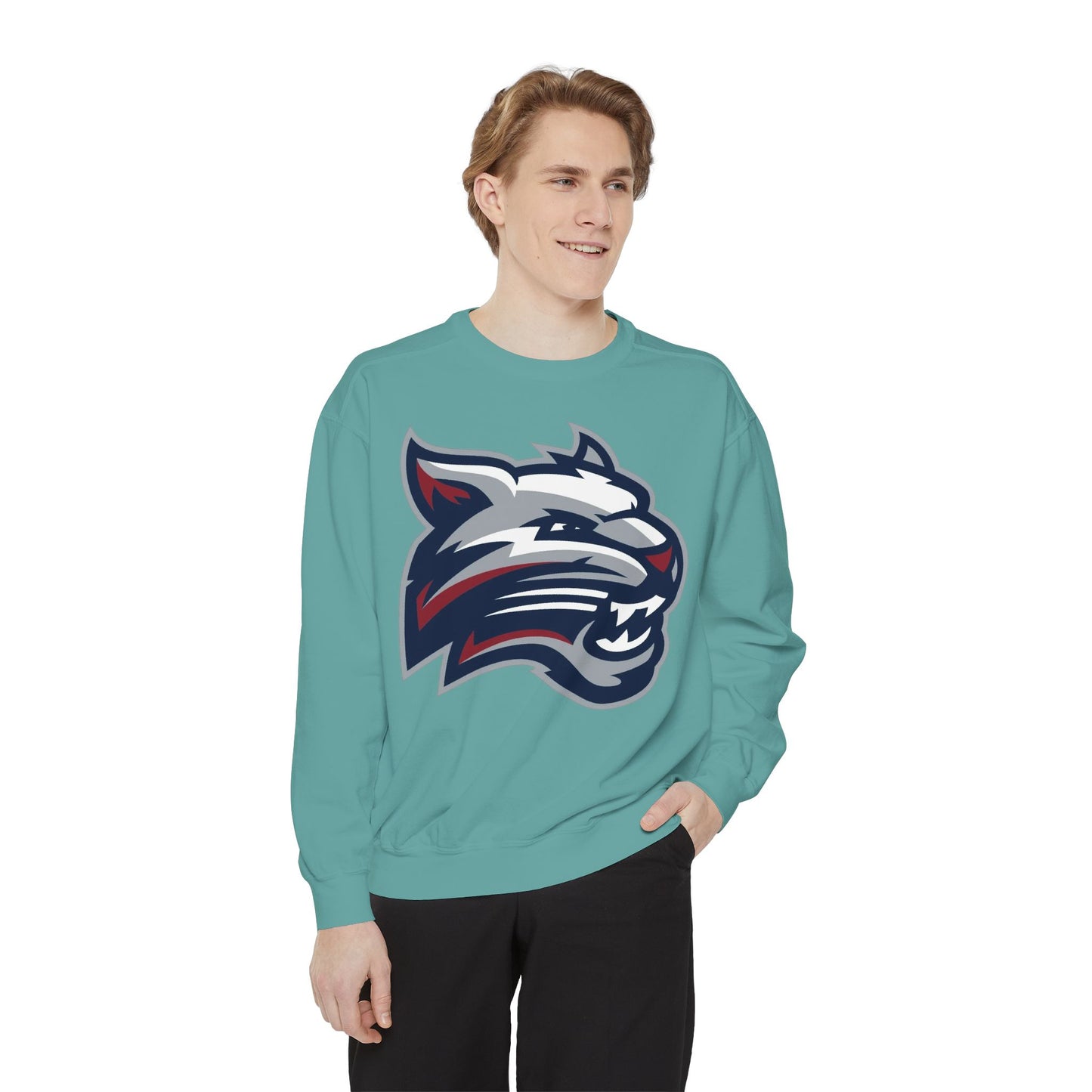 Bobcat Logo Sweatshirt — Retro Distressed Crewneck
