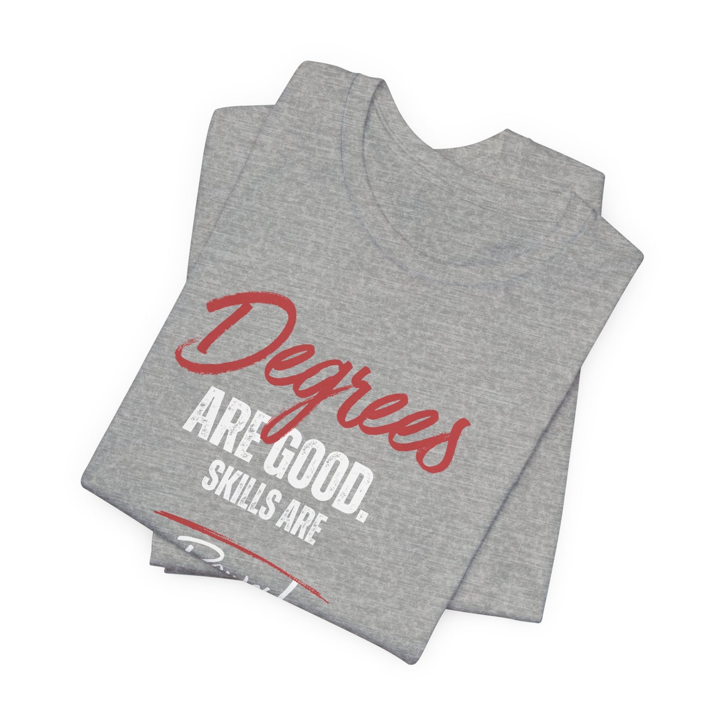 Degrees Script T‑Shirt — Minimal Retro Graphic Tee