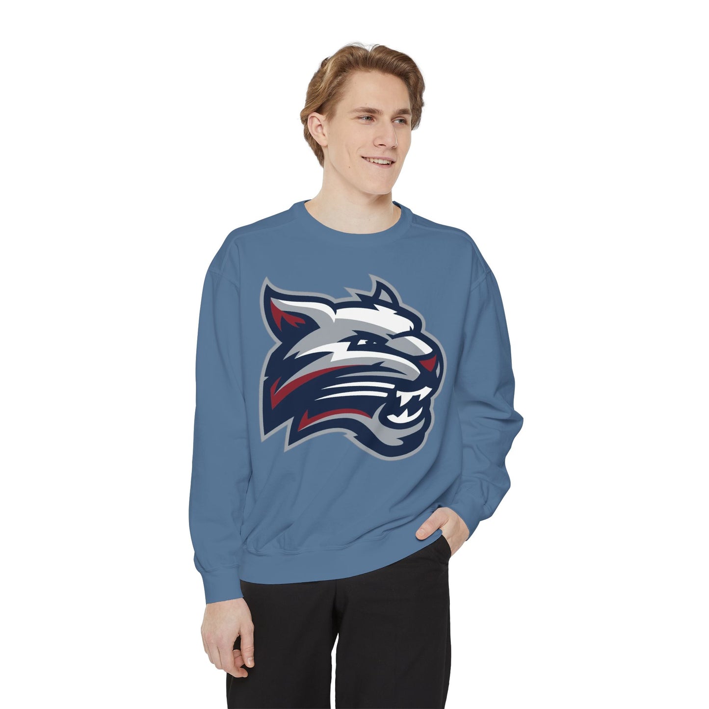 Bobcat Logo Sweatshirt — Retro Distressed Crewneck