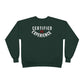 Crewneck Sweatshirt — "Certified by Experience" Minimal Graphic