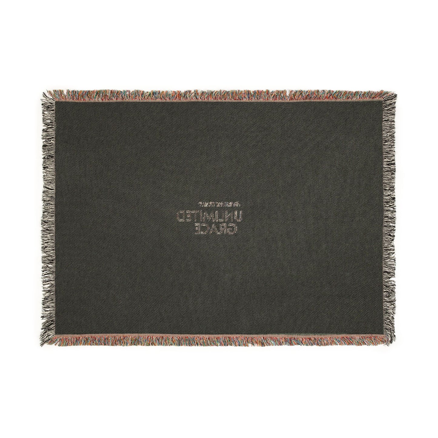 Woven Blanket — Neutral 'Grateful Grace' Fringe Throw