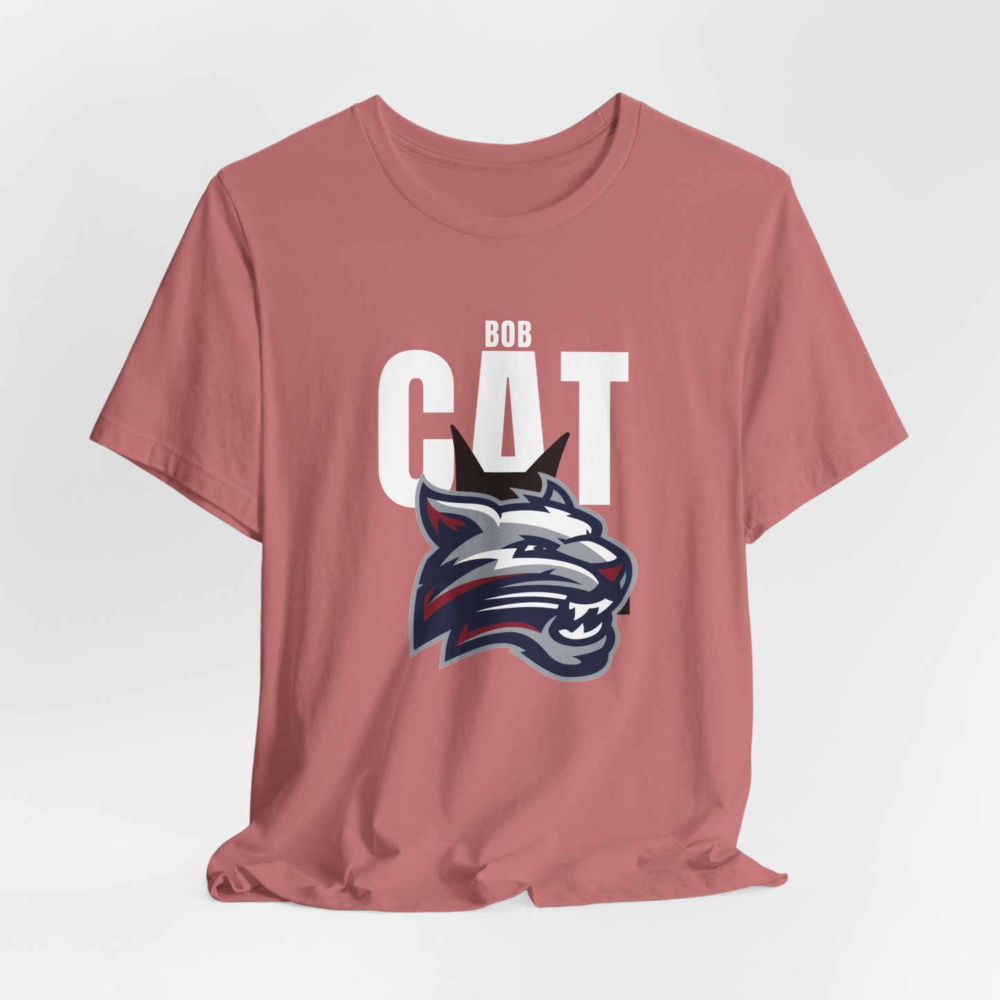 Bobcats Head Graphic Tee — Athletic Mascot T‑Shirt