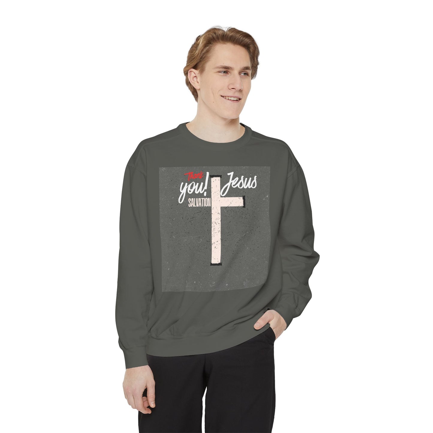 Grace Cross Sweatshirt — "Candidate of Grace" Christian Pullover