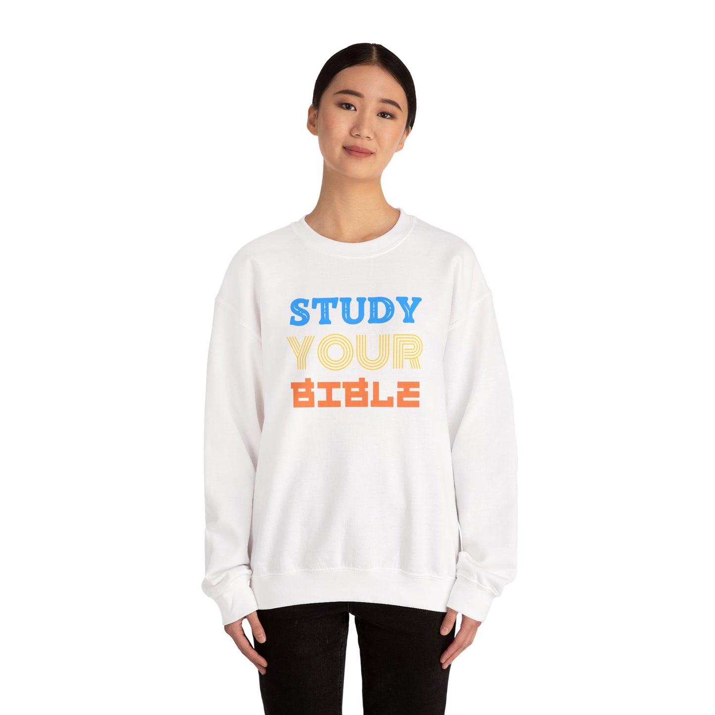 Crewneck Sweatshirt — "Skilled, Called, Empowered" Colorful Watercolor Design