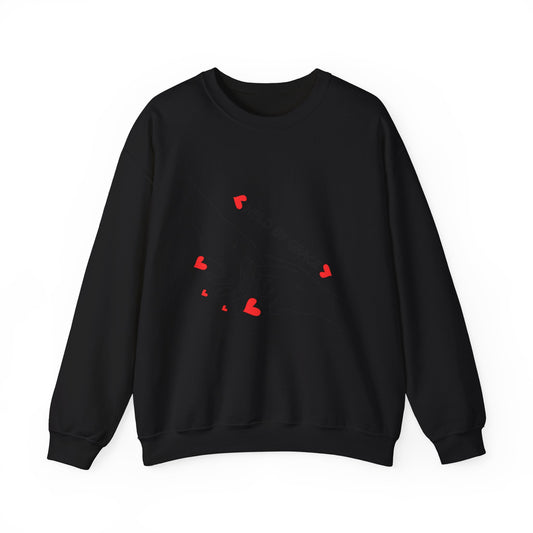 Crewneck Sweatshirt — "Held By Grace" Minimal Line Art Hands Design