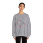Crewneck Sweatshirt — "Held By Grace" Minimal Line Art Hands Design