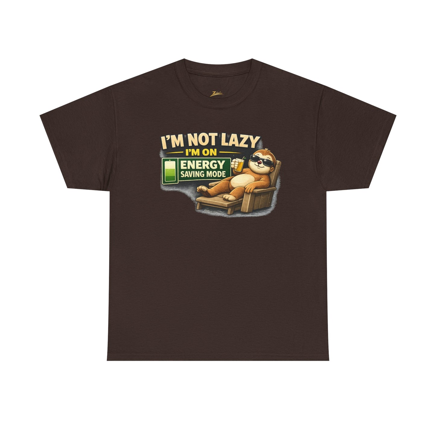 Funny Sloth T-Shirt – "I'm Not Lazy I'm On Energy Saving Mode" Graphic Tee