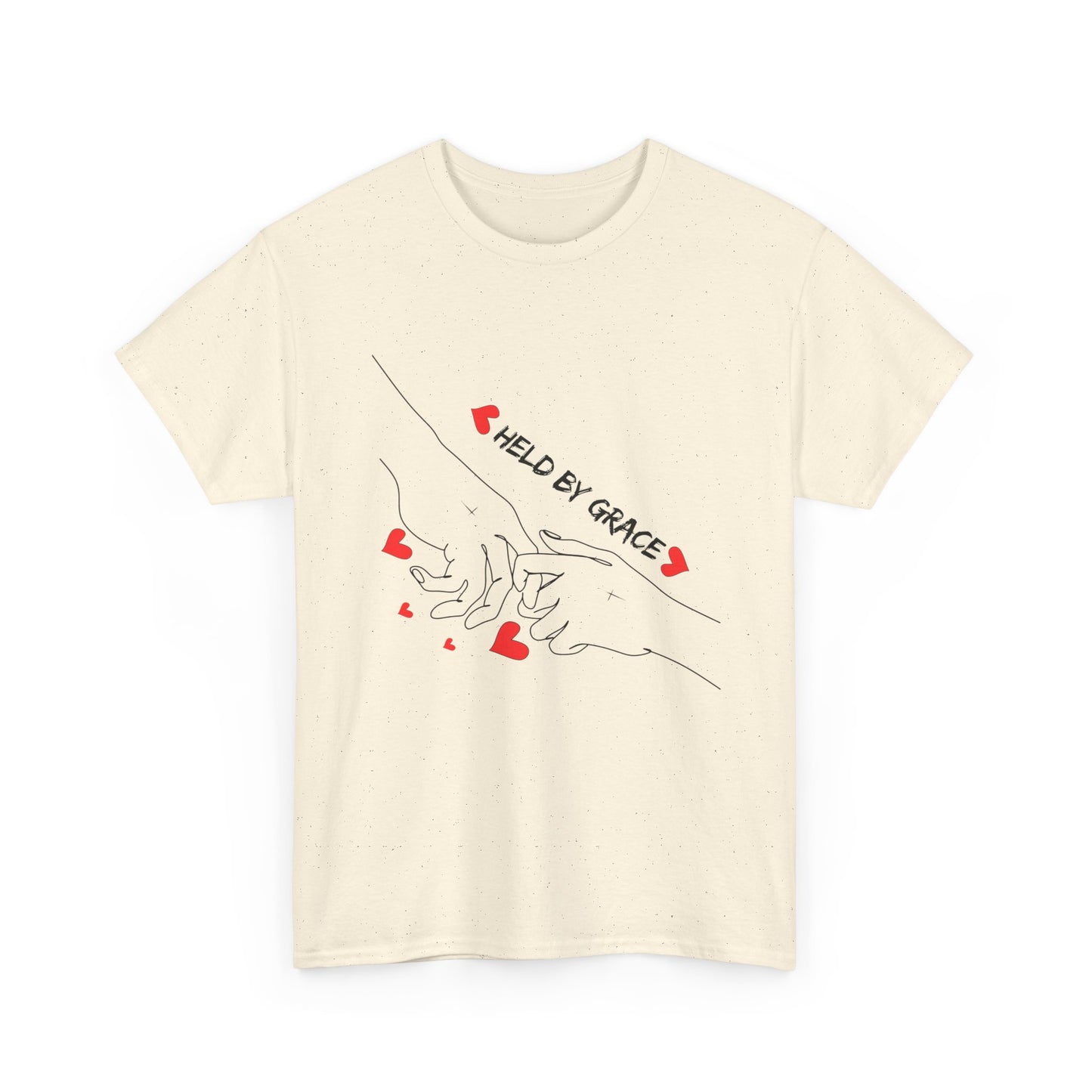 T-Shirt — "Held by Grace" Hands & Hearts Tee