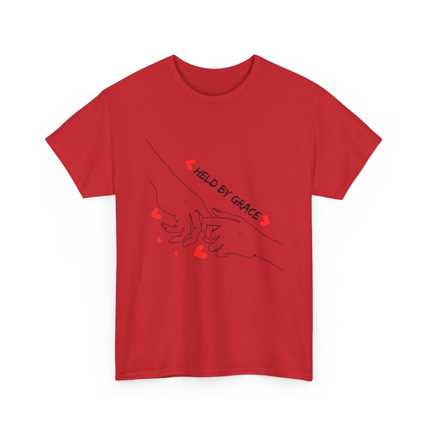 T-Shirt — "Held by Grace" Hands & Hearts Tee