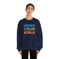 Crewneck Sweatshirt — "Skilled, Called, Empowered" Colorful Watercolor Design