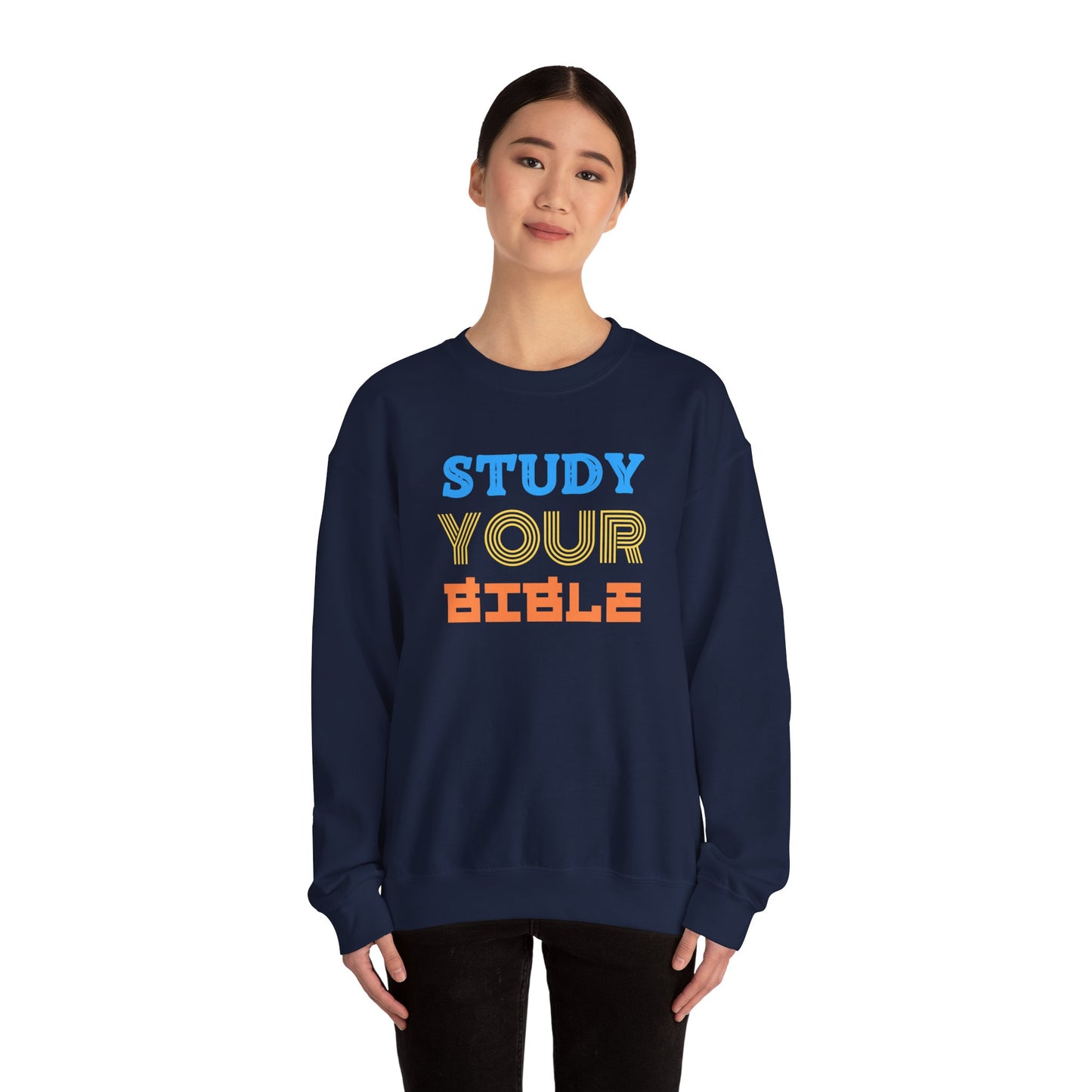 Crewneck Sweatshirt — "Skilled, Called, Empowered" Colorful Watercolor Design