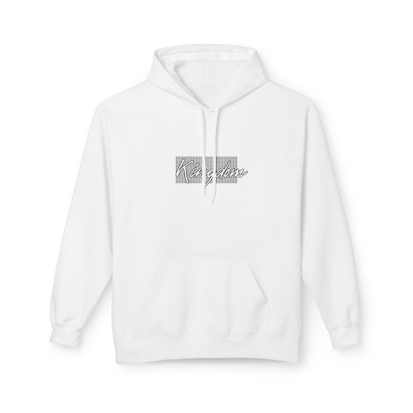 Retro Script "West Coast" White Hoodie — Vintage Stripe Graphic Pullover