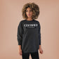 Crewneck Sweatshirt — "Certified by Experience" Minimal Graphic