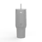 40oz Engraved Insulated Tumbler with Lid & Straw — Wildlife Cat Logo