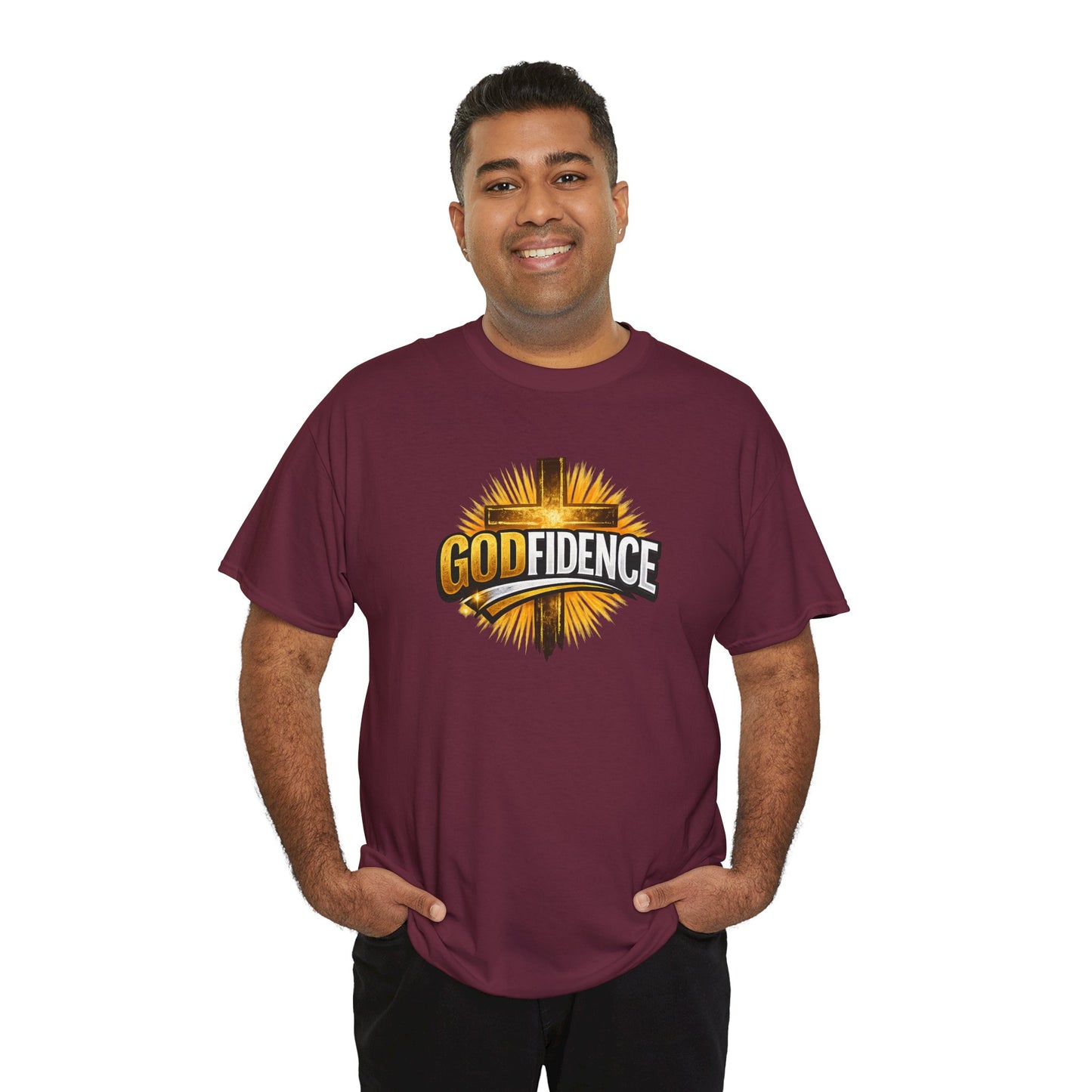 Godfidence Cross T‑Shirt — Christian Faith Graphic Tee