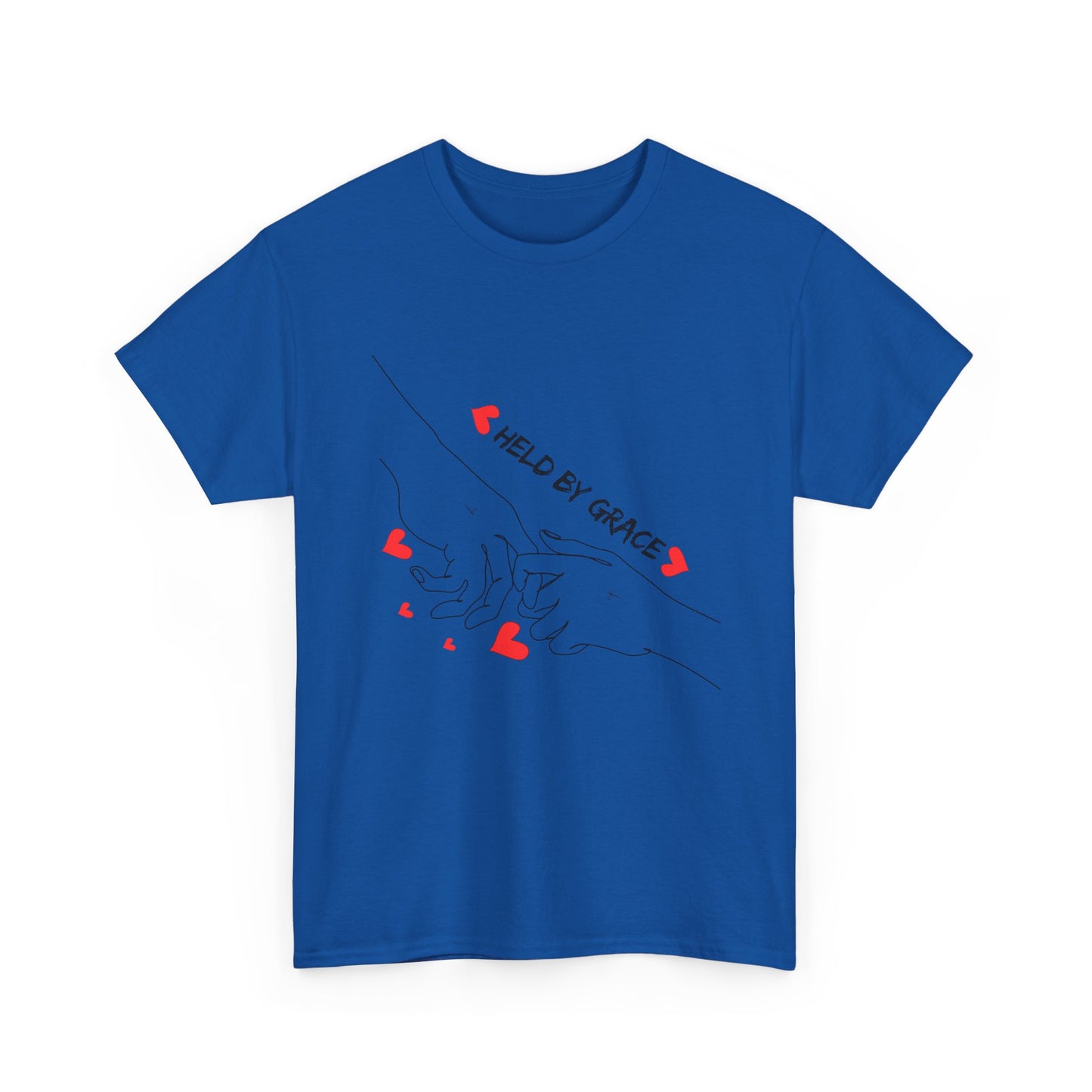 T-Shirt — "Held by Grace" Hands & Hearts Tee