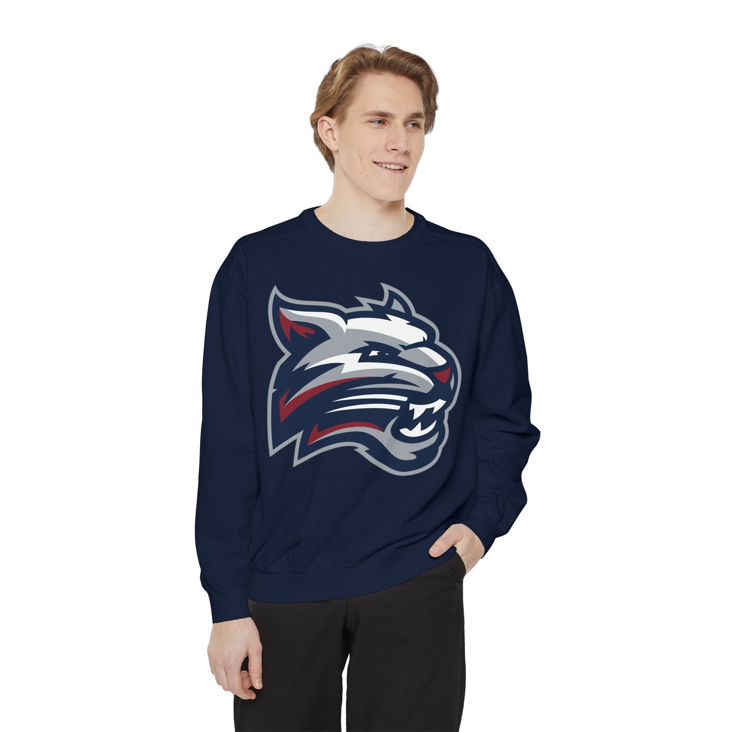 Bobcat Logo Sweatshirt — Retro Distressed Crewneck