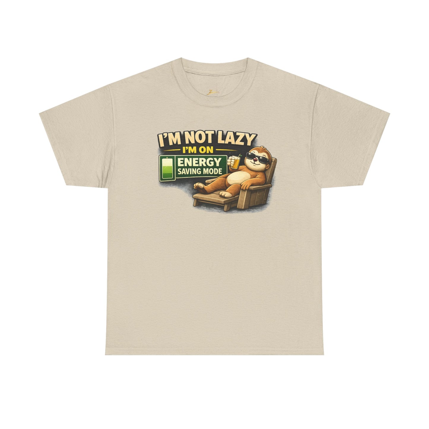 Funny Sloth T-Shirt – "I'm Not Lazy I'm On Energy Saving Mode" Graphic Tee