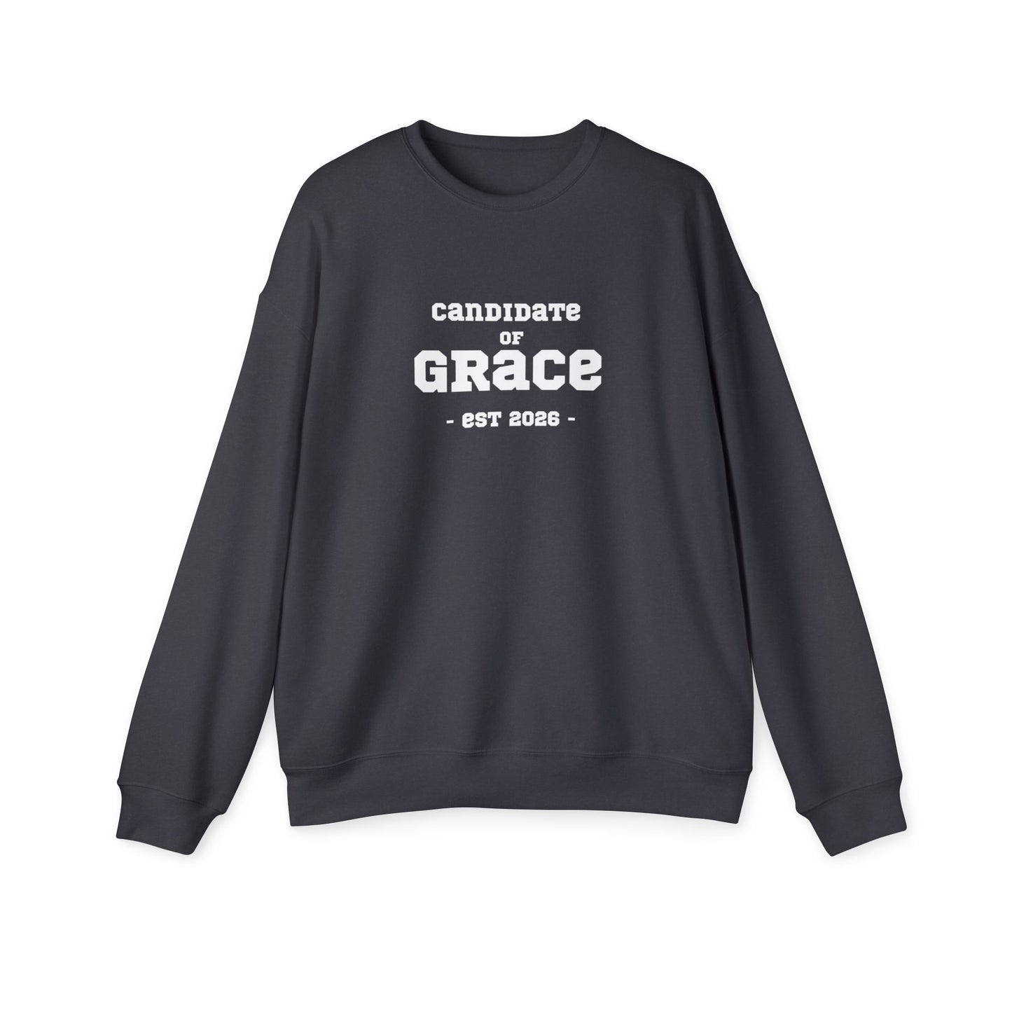 Grace Graphic Sweatshirt – 'Candidate of Grace' Cloud Print