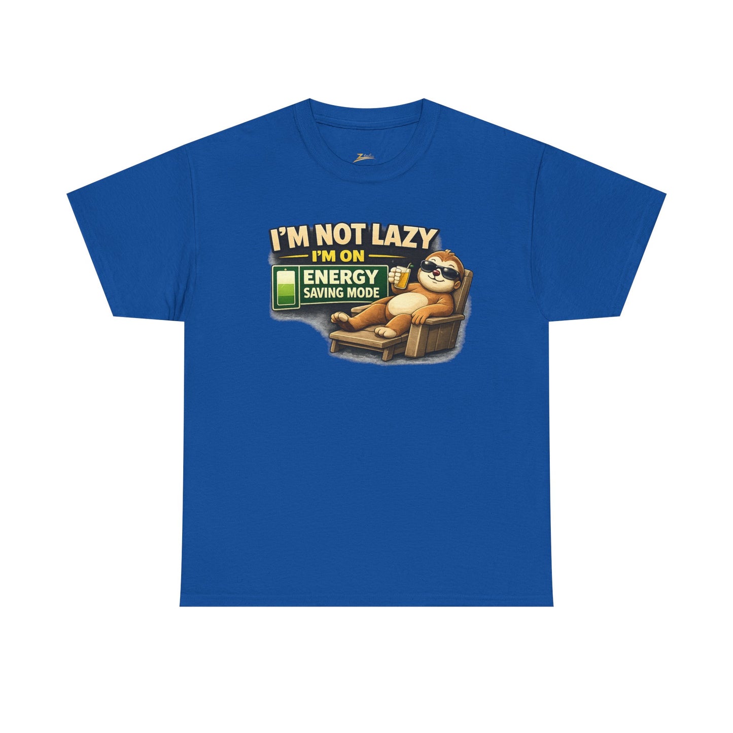 Funny Sloth T-Shirt – "I'm Not Lazy I'm On Energy Saving Mode" Graphic Tee