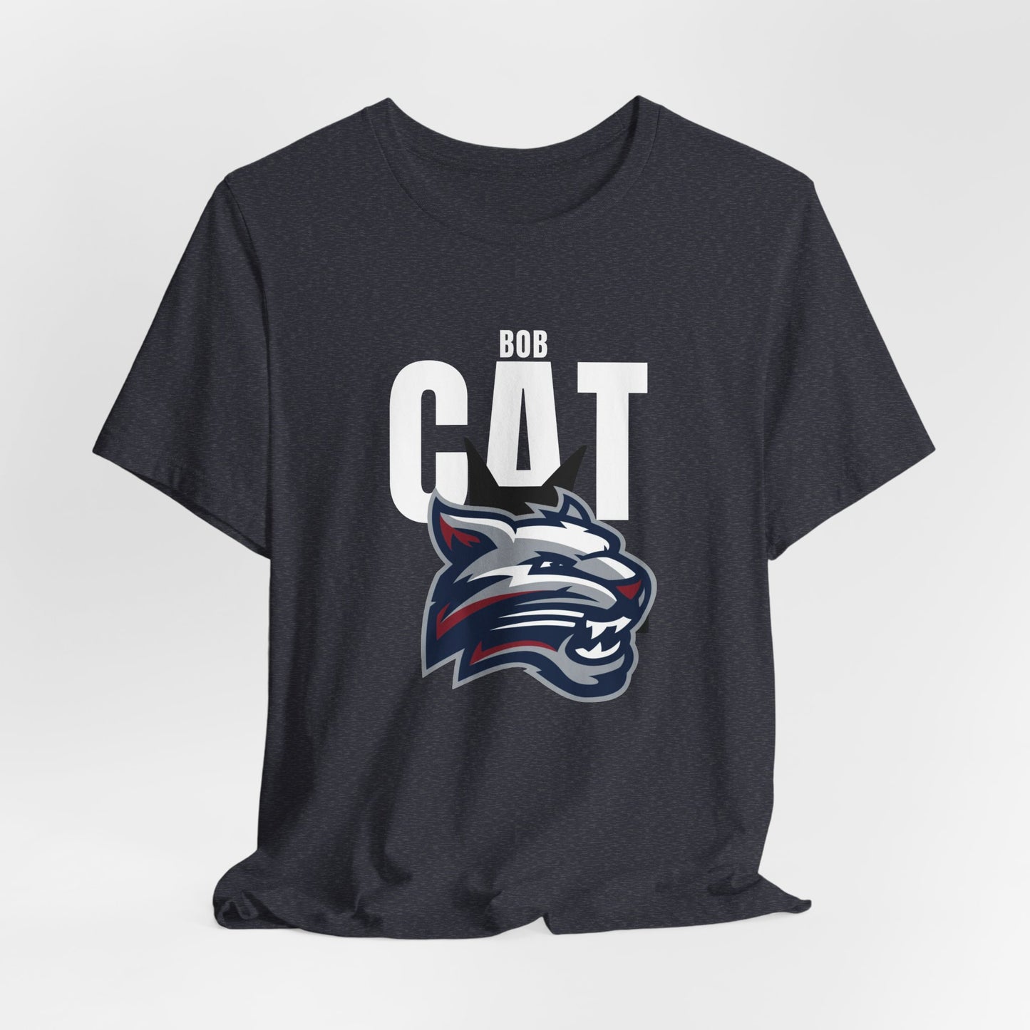 Bobcats Head Graphic Tee — Athletic Mascot T‑Shirt