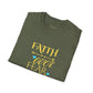 Faith Over Fear T-Shirt — Inspirational Christian Tee with Soft Script & Heart Accents