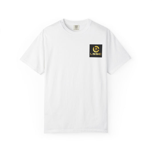 Garment-Dyed Unisex T-shirt with LSSC Logo, Casual Wear, Comfortable Tee, Gift for Him/Her, Summer Essential