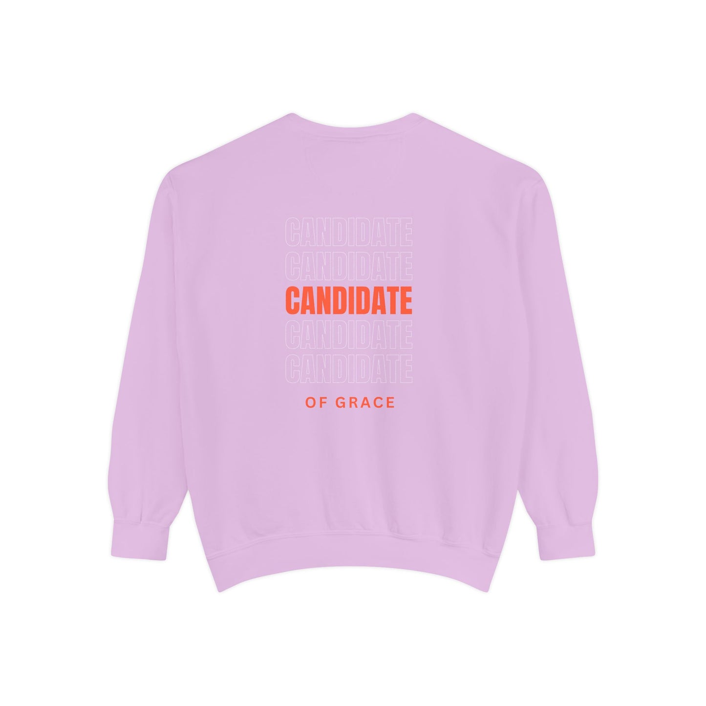 Grace Cross Sweatshirt — "Candidate of Grace" Christian Pullover