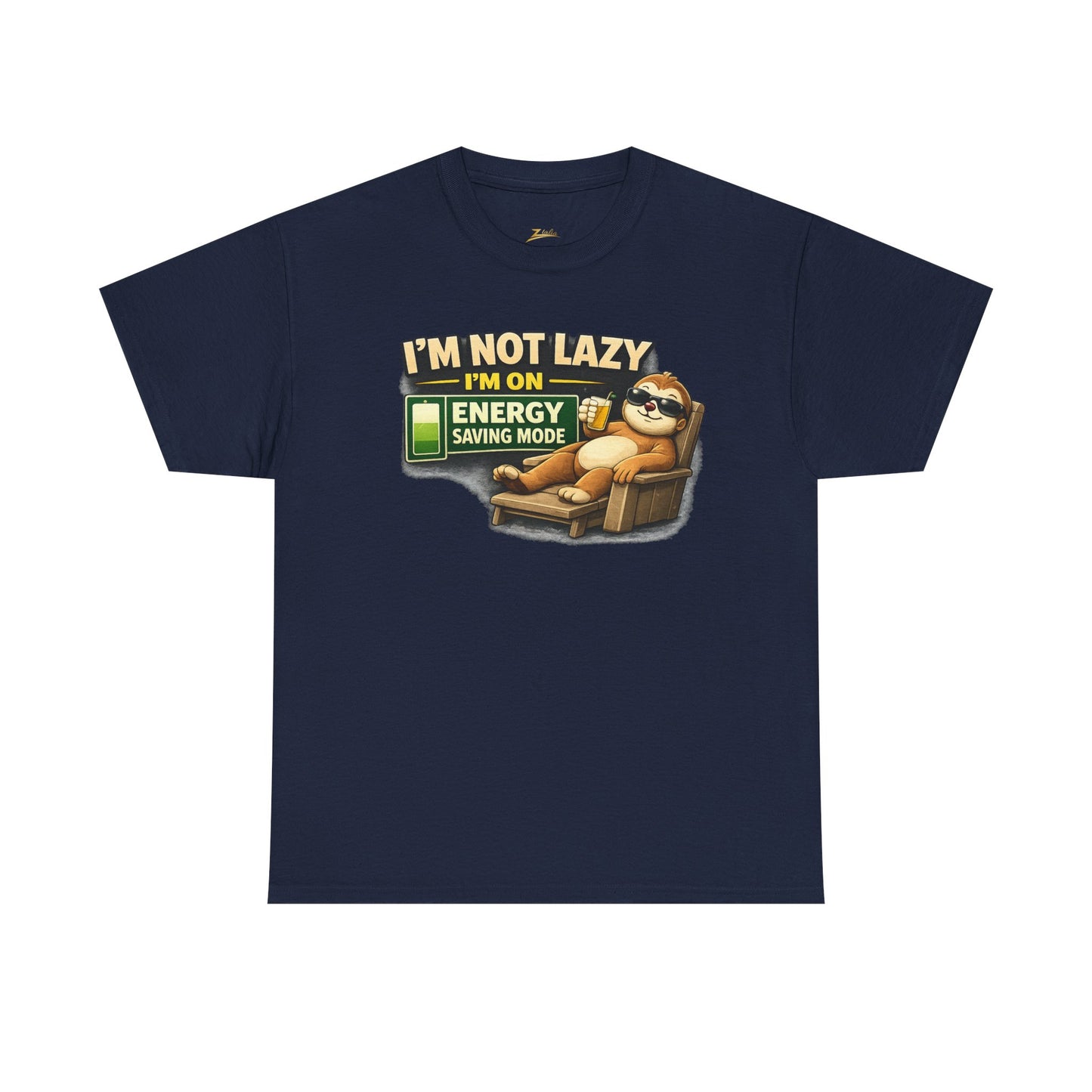 Funny Sloth T-Shirt – "I'm Not Lazy I'm On Energy Saving Mode" Graphic Tee
