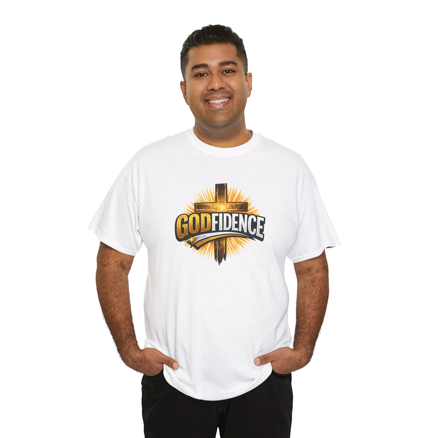Godfidence Cross T‑Shirt — Christian Faith Graphic Tee
