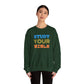 Crewneck Sweatshirt — "Skilled, Called, Empowered" Colorful Watercolor Design