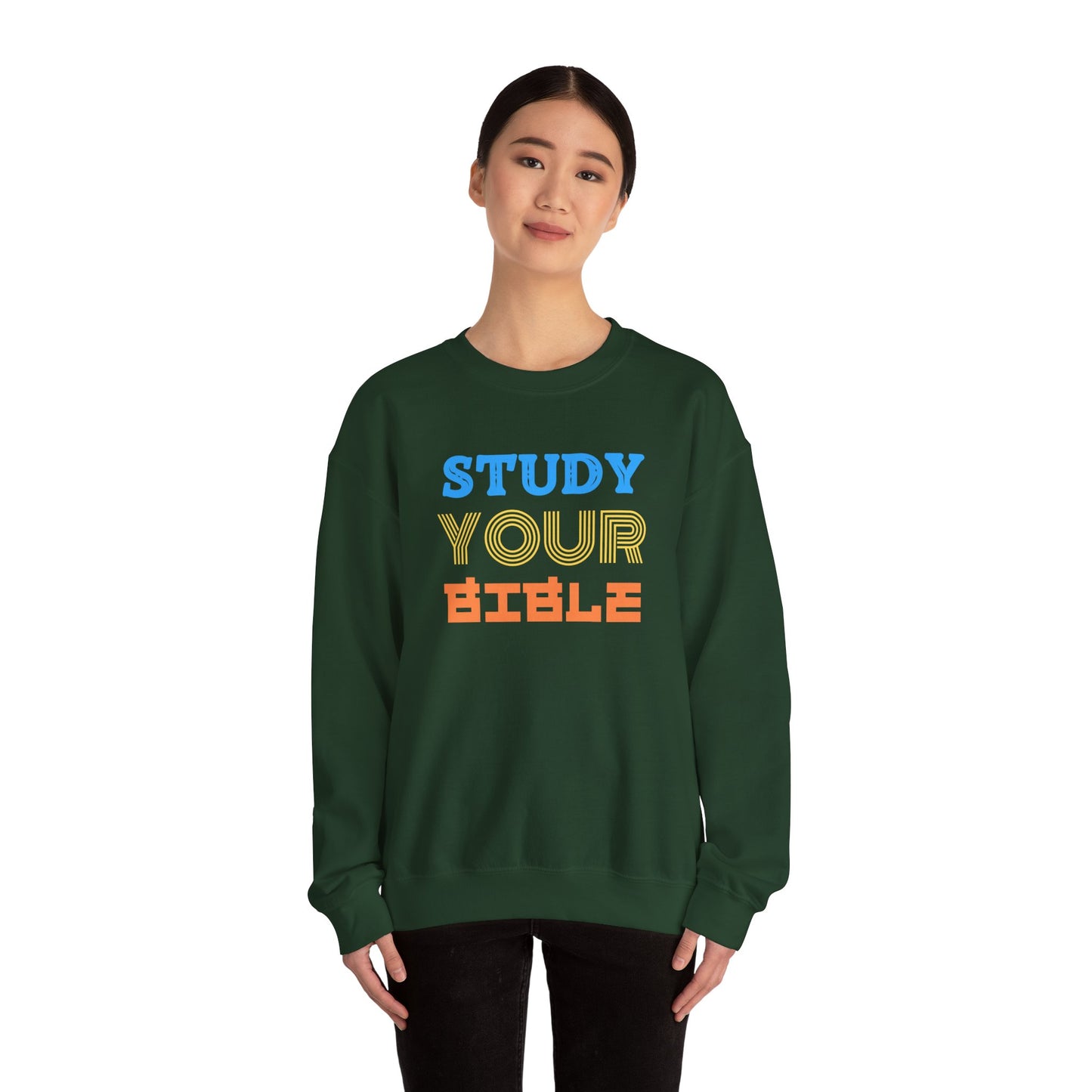 Crewneck Sweatshirt — "Skilled, Called, Empowered" Colorful Watercolor Design