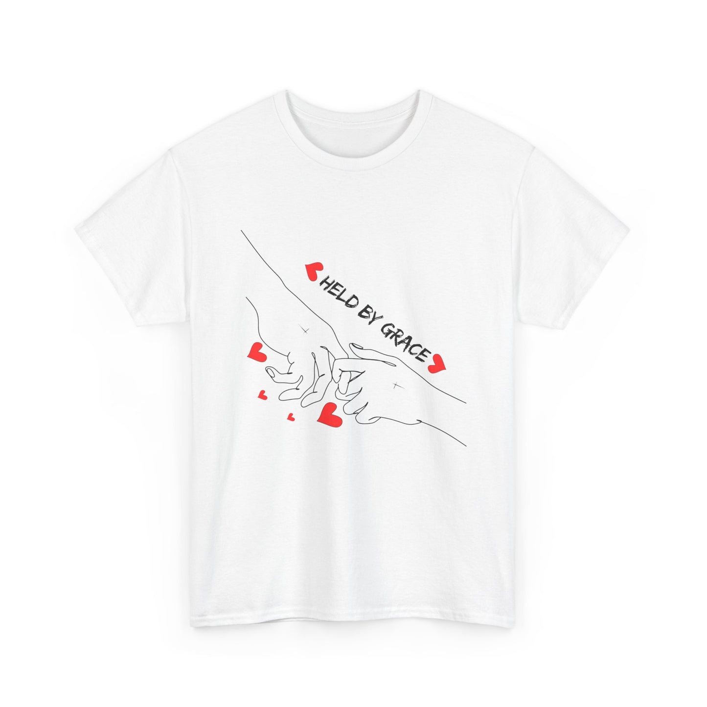 T-Shirt — "Held by Grace" Hands & Hearts Tee