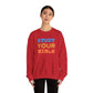 Crewneck Sweatshirt — "Skilled, Called, Empowered" Colorful Watercolor Design