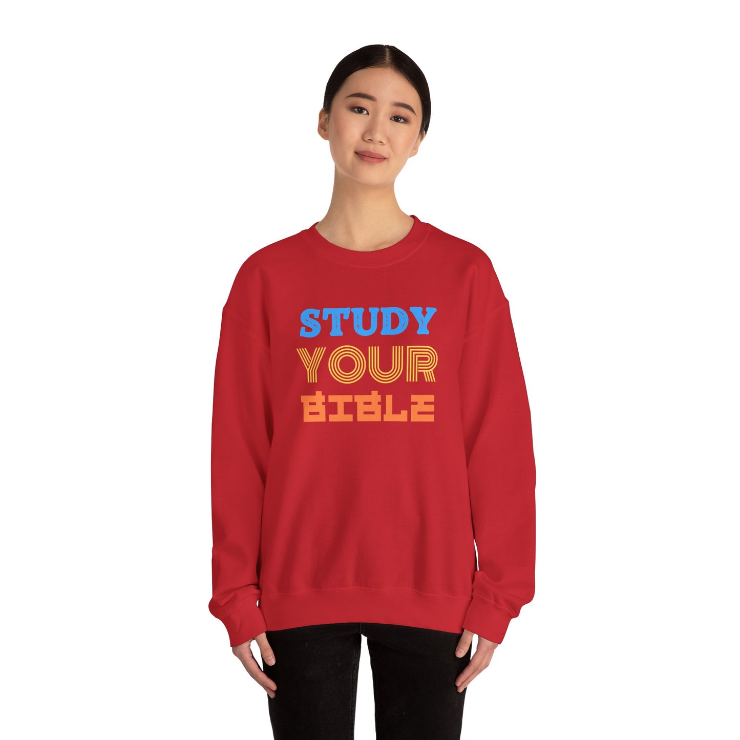 Crewneck Sweatshirt — "Skilled, Called, Empowered" Colorful Watercolor Design