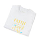 Faith Over Fear T-Shirt — Inspirational Christian Tee with Soft Script & Heart Accents