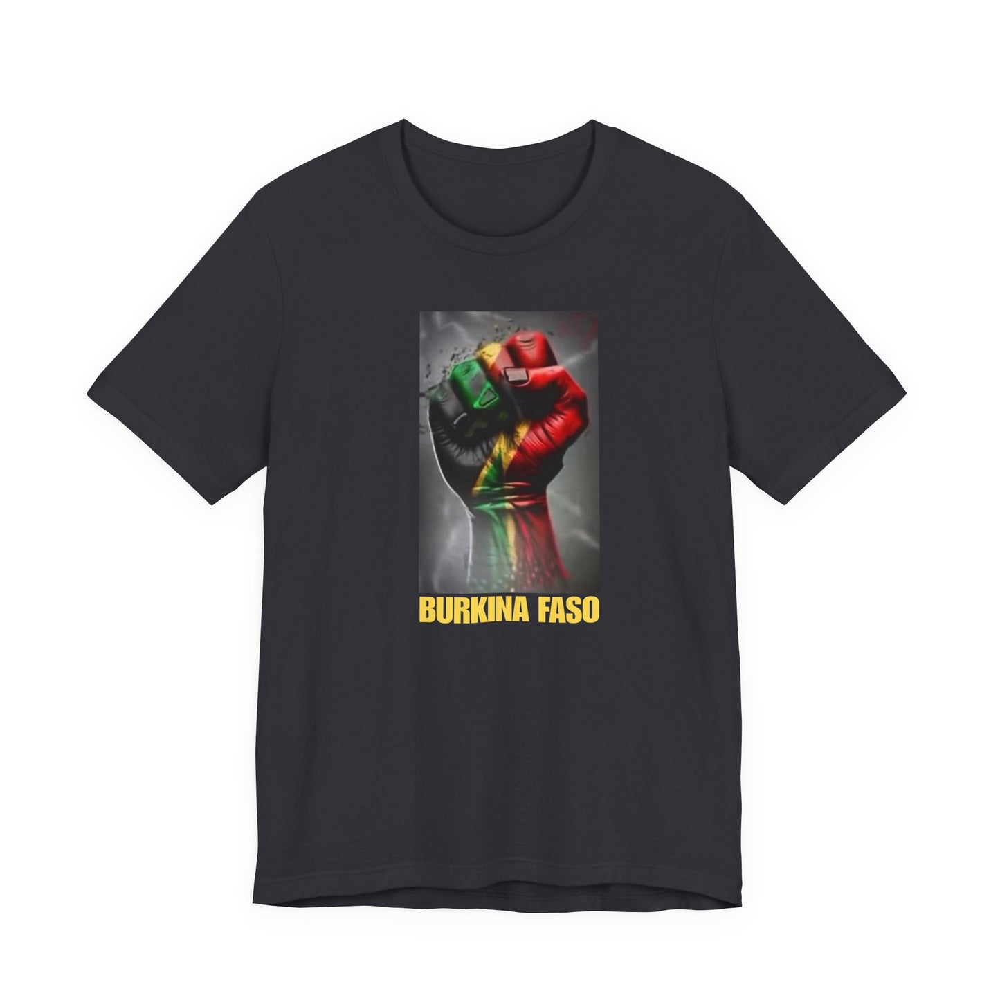 AfriBurkina Faso Flag Fist T-Shirt — Patriotic Map Back Tee
