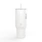 40oz Engraved Insulated Tumbler with Lid & Straw — Wildlife Cat Logo