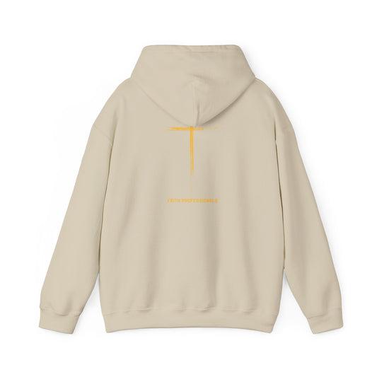 Hoodie — 'Without work is Dead' Gold Baroque Graphic Hooded Sweatshirt