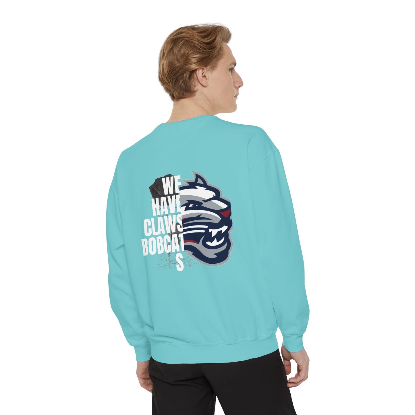 Bobcat Logo Sweatshirt — Retro Distressed Crewneck