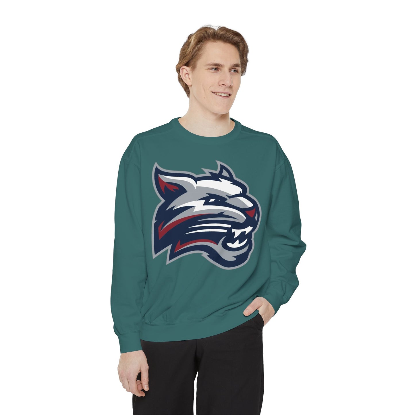 Bobcat Logo Sweatshirt — Retro Distressed Crewneck