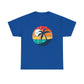 Retro Sunset Palm T-Shirt — Vintage Beach Graphic Tee