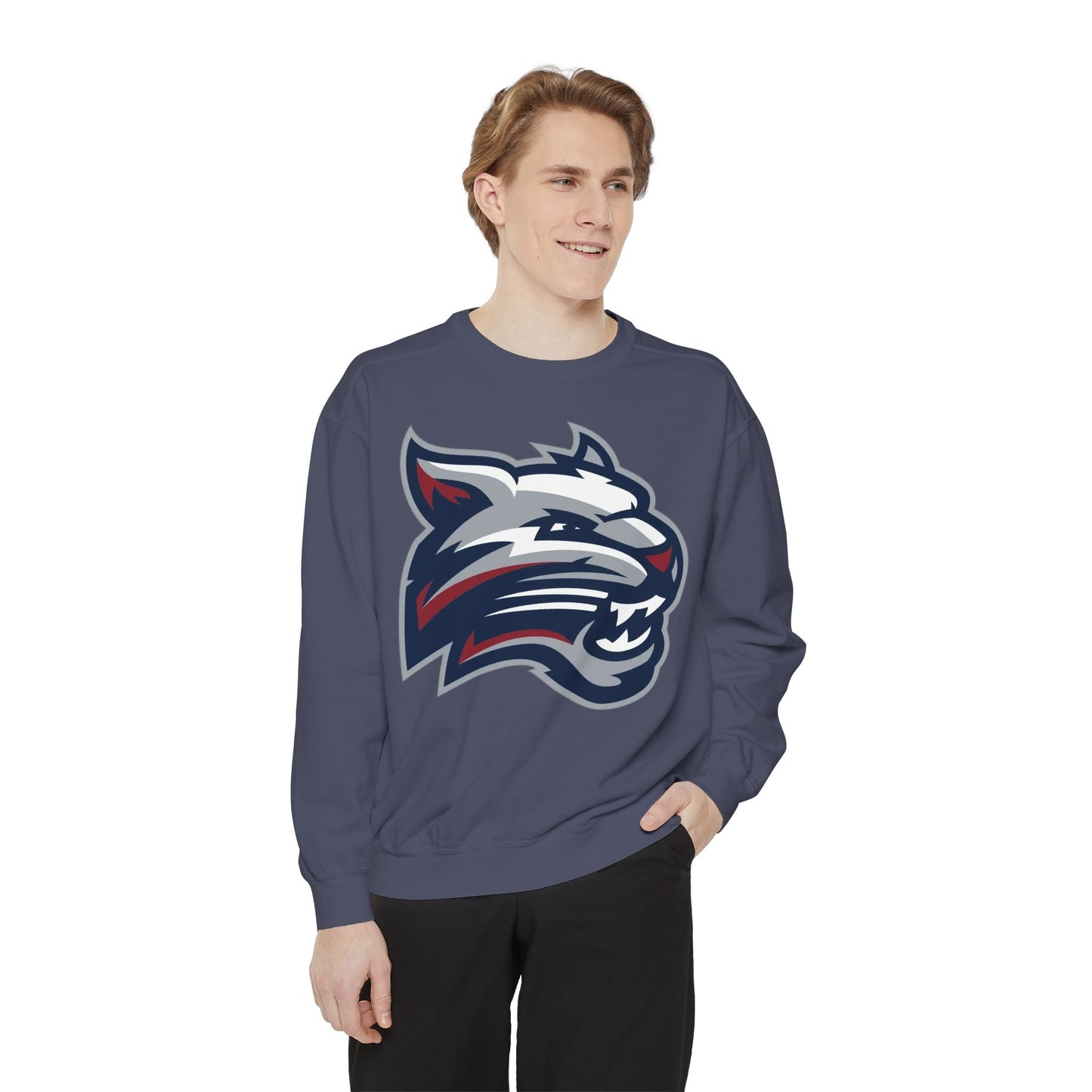 Bobcat Logo Sweatshirt — Retro Distressed Crewneck