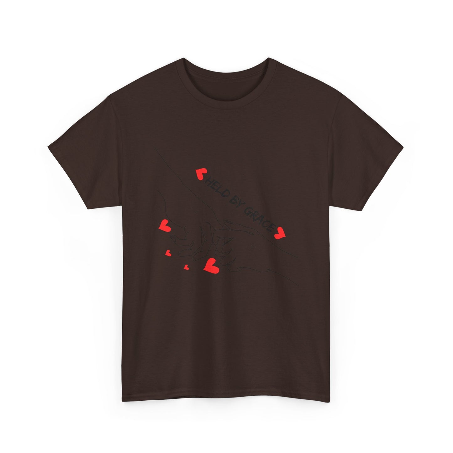 T-Shirt — "Held by Grace" Hands & Hearts Tee